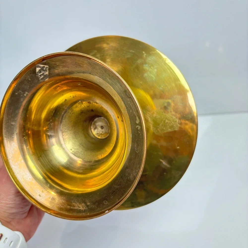 Gold Tone Cake Stand Pedestal 7.5